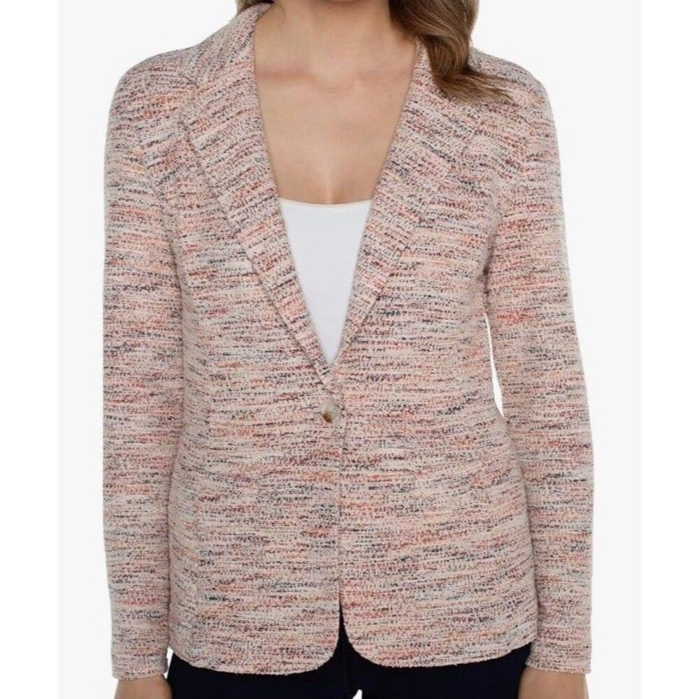 New! Liverpool Women's Fitted Blazer Boucle Knit Size M